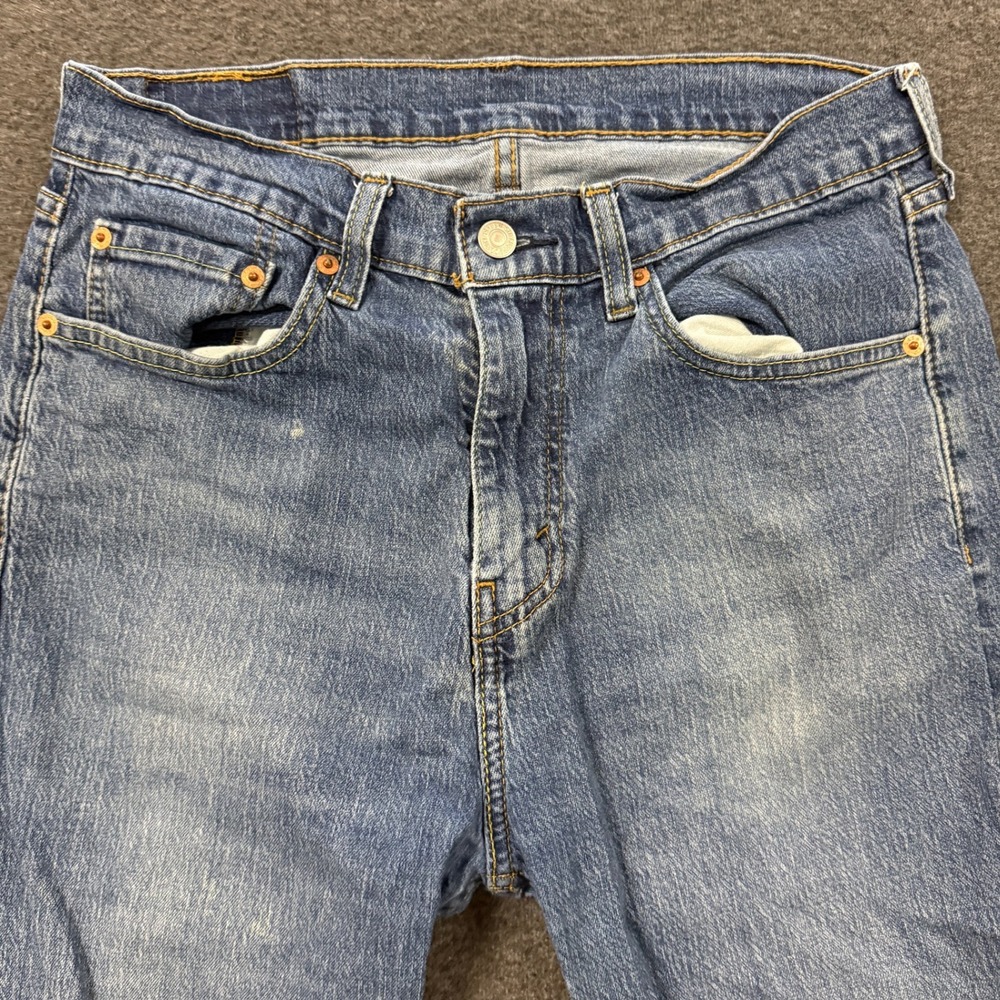 Modern Levi's 505 Regular Fit Jeans Mens 31x30 Blue Good Straight Leg Denim - Picture 2 of 9